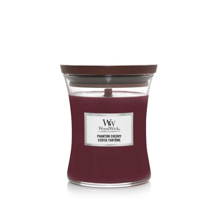 Phantom Cherry Medium Candle - WoodWick Phantom Cherry Medium Candle - WoodWick