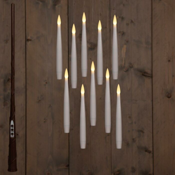 Schwebende LED-Kerzen Set mit 10 Stück inklusive Stab - Anna's Collection