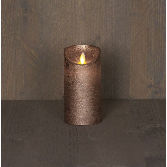 LED Kerze rustikale bewegliche Flamme bronze 15 cm - Anna's Collection LED Kerze rustikale bewegliche Flamme bronze 15 cm - Anna's Collection