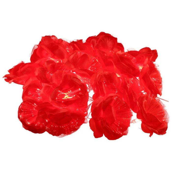 Rosen LED-Beleuchtung 20 Lichter rot 600 cm