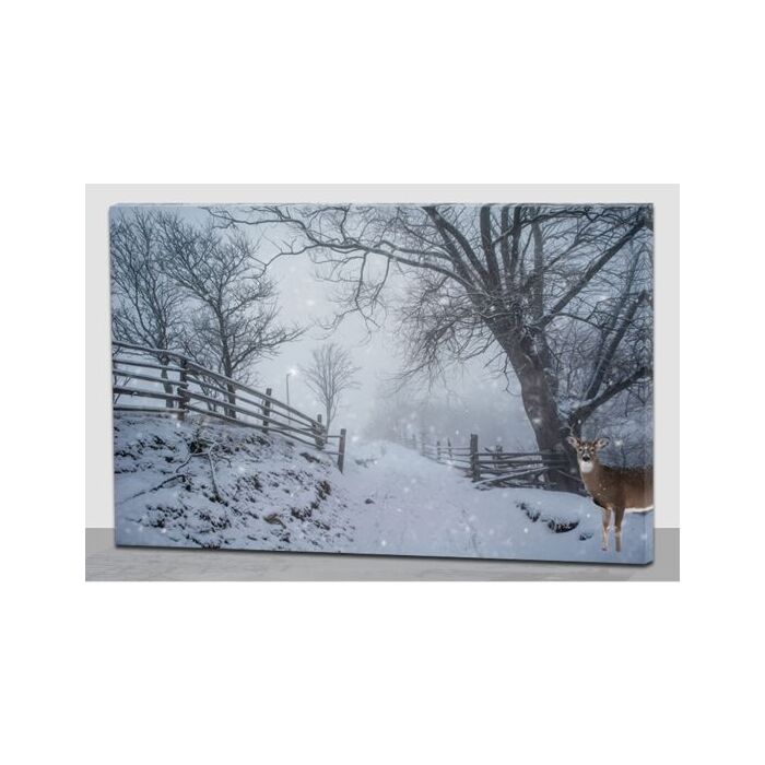 Schilderij met lampjes, zwart-wit Schilderij met lampjes, zwart-wit