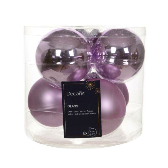Weihnachtskugel aus Glas Emaille Granatapfel schwarz Ø 8 cm 6er Set - Decoris Weihnachtskugel aus Glas Emaille Granatapfel schwarz Ø 8 cm 6er Set - Decoris