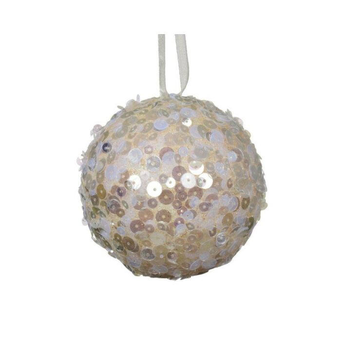 Weihnachtskugel aus Schaumstoff Pailletten Perle Ø 8 cm - Decoris Weihnachtskugel aus Schaumstoff Pailletten Perle Ø 8 cm - Decoris