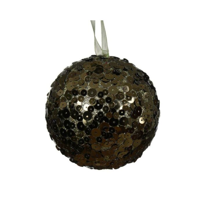 Weihnachtskugel Schaumstoffpailletten rosmaringrün Ø 8 cm - Decoris