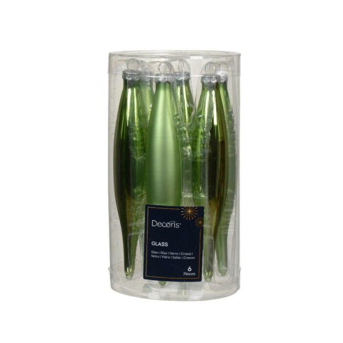 Emailleglas grüner Tee Ø 3 cm 6er Set - Decoris Emailleglas grüner Tee Ø 3 cm 6er Set - Decoris