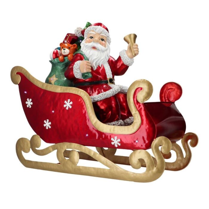 Weihnachtsmann im Schlitten mit Geschenken 64 cm Weihnachtsmann im Schlitten mit Geschenken 64 cm