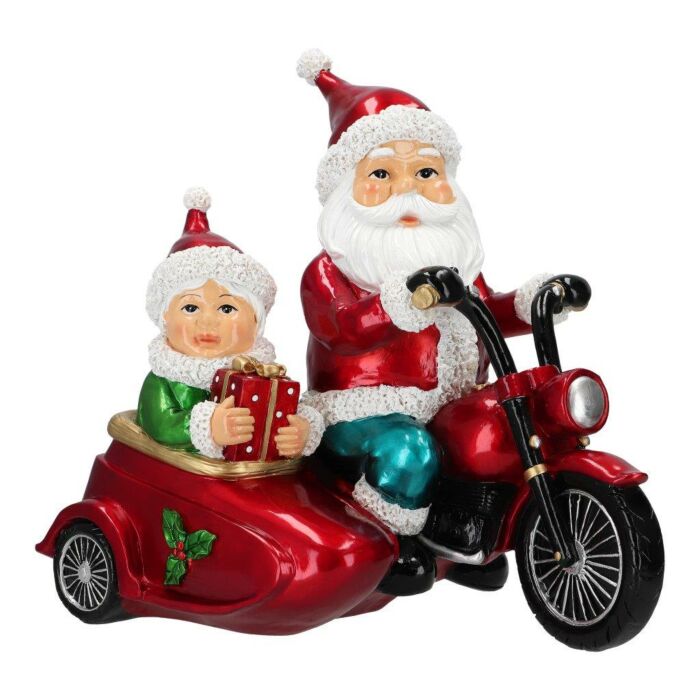 Santa and Mrs in autoette poly 42 cm