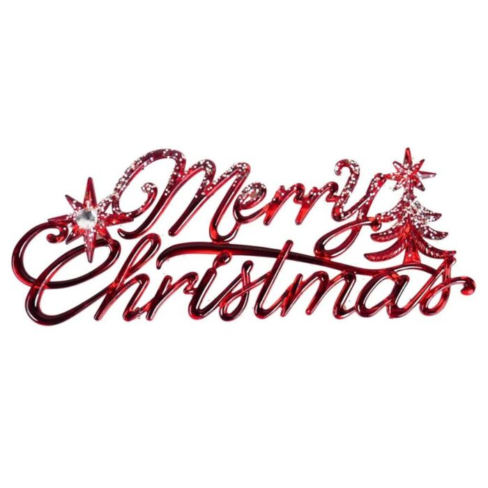 Merry Christmas Word Plate Ornament 7,5 cm - Kurt Adler Merry Christmas Word Plate Ornament 7,5 cm - Kurt Adler