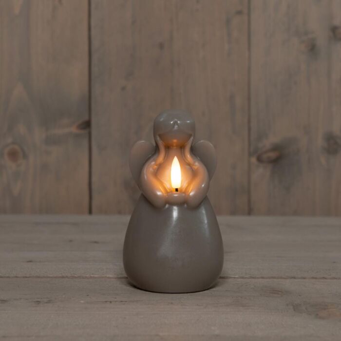 LED Kerze Engel Wachs 14,5 cm taupe - Anna’s Collection LED Kerze Engel Wachs 14,5 cm taupe - Anna’s Collection