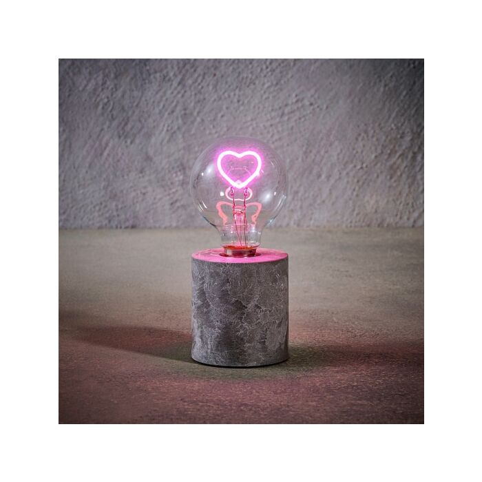 Tischlampe Herz rosa batteriebetrieben 18 cm -Luca Lighting Tischlampe Herz rosa batteriebetrieben 18 cm -Luca Lighting