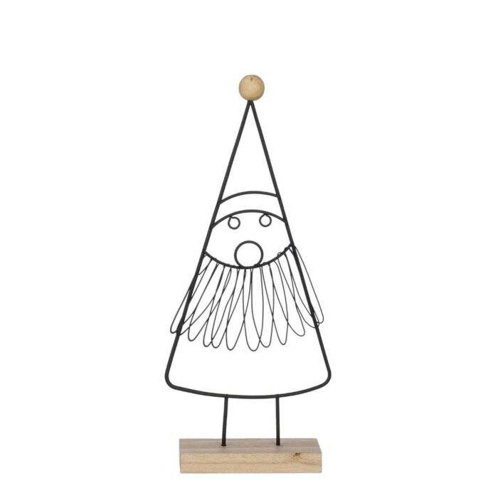 Dekoration Weihnachtsmann schwarz 30,5 cm - House of Seasons