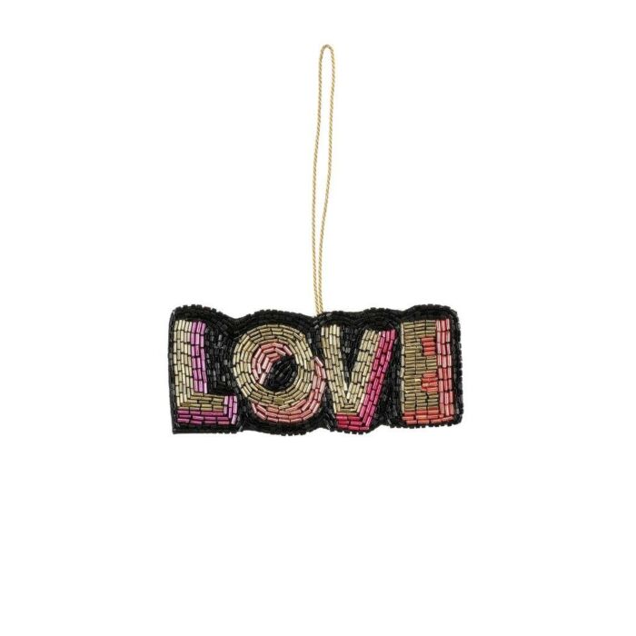 Disco-Ornament LOVE weiß 12 cm - House of Seasons