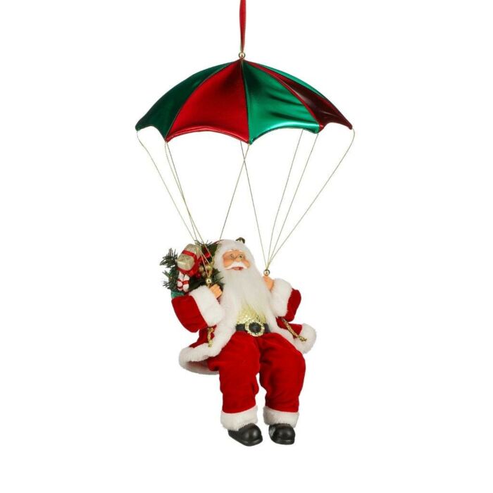 Weihnachtsmann mit Fallschirm rot 60 cm - House of Seasons