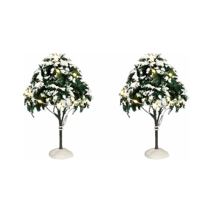 Snowy tree lighted 2 stuks battery operated 12 cm - Luville Snowy tree lighted 2 stuks battery operated 12 cm - Luville