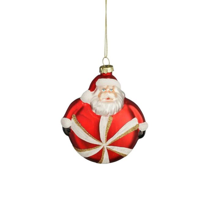 Ornament Weihnachtsmann Glas rot 10,5 cm - House of Seasons