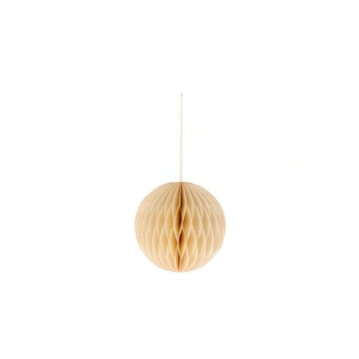 Anhängerkugel Honeycomb Papier weiß 10 cm - HBX