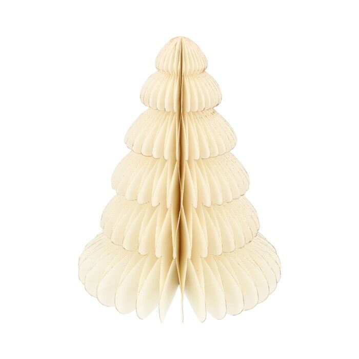 Weihnachtsbaum rund Honeycomb Papier weiß 20 cm - HBX
