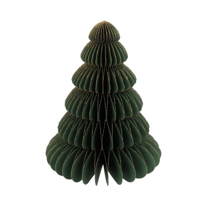 Weihnachtsbaum rund Honeycomb Papier grün 30 cm - HBX