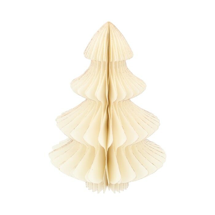 Weihnachtsbaum curve Honeycomb Papier weiß 20 cm - HBX