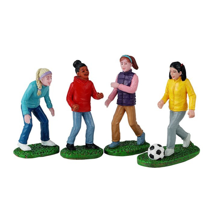 Lemax Girls Soccer Game, set of 4 Lemax Girls Soccer Game, set of 4