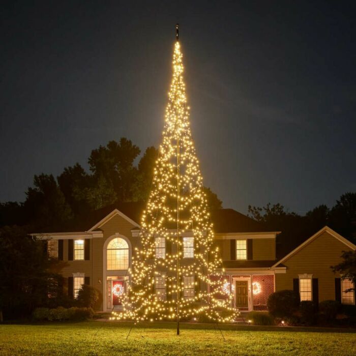 Fahnenmast-Weihnachtsbaum Oct 1500 LED 8 Meter - Fairybell Fahnenmast-Weihnachtsbaum Oct 1500 LED 8 Meter - Fairybell