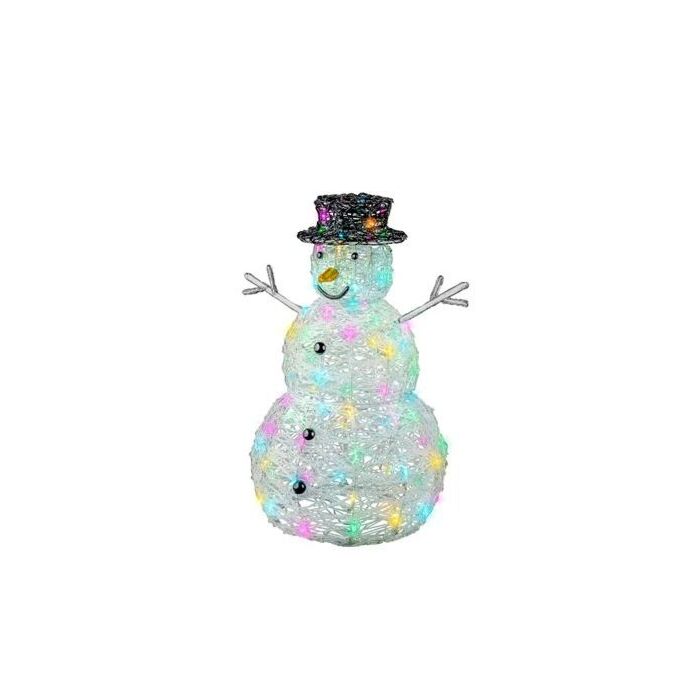 Schneemann 80LED Lichtfigur multi 65 cm - Lumineo Schneemann 80LED Lichtfigur multi 65 cm - Lumineo