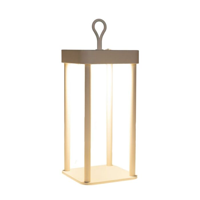 Laterne warmweiß LED kabellos braun L 12 cm Laterne warmweiß LED kabellos braun L 12 cm