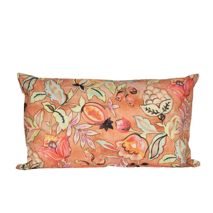 Outdoor Kissen Blumen braun 50 cm