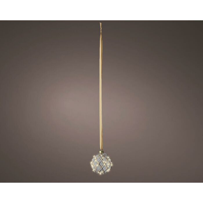 Micro-LED-Kugel steady gold 30 LED warmweiß Ø14 cm – Lumineo