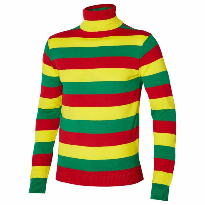 Gestrickter Party-Pullover gestreift mehrfarbig