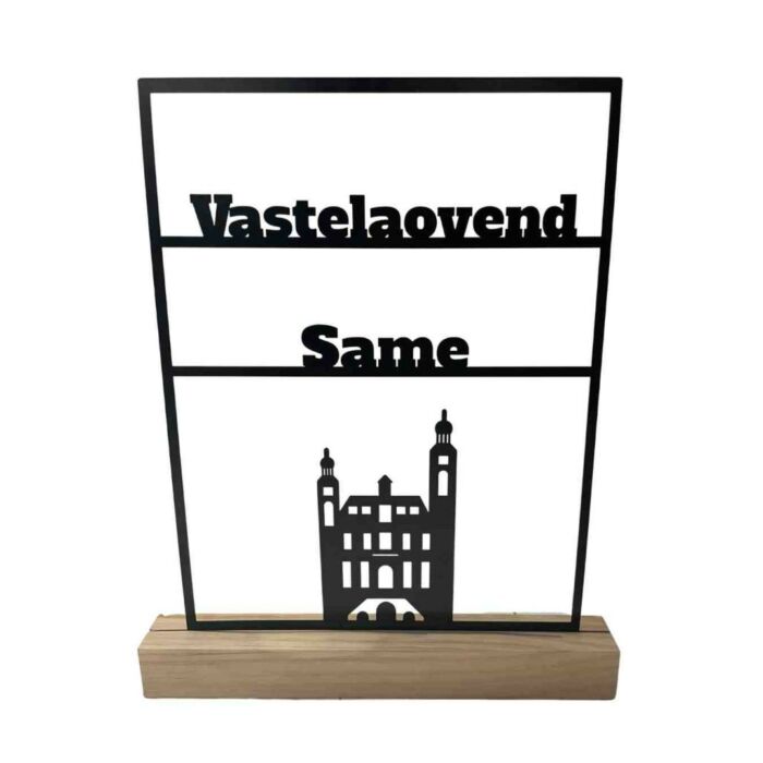 Einzigartiges dekoratives Regal "Vastelaovund Same" & Rathaus Venlo Einzigartiges dekoratives Regal "Vastelaovund Same" & Rathaus Venlo