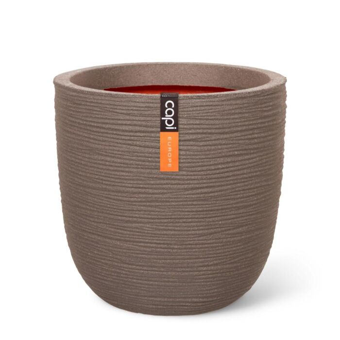 Blumentopf Planter bol rib warm taupe Ø 54 cm - Capi