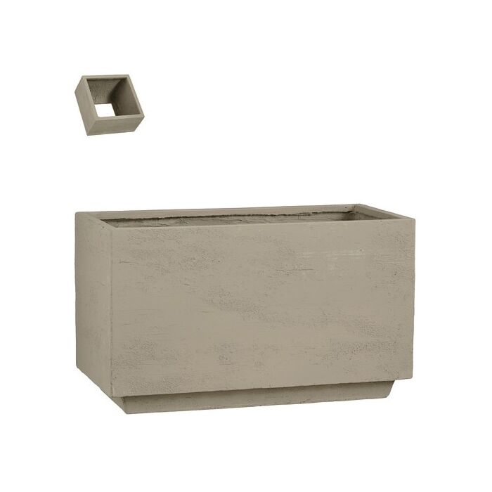 Pflanzgefäß Donny bodenlos grau L 60 cm - Mica