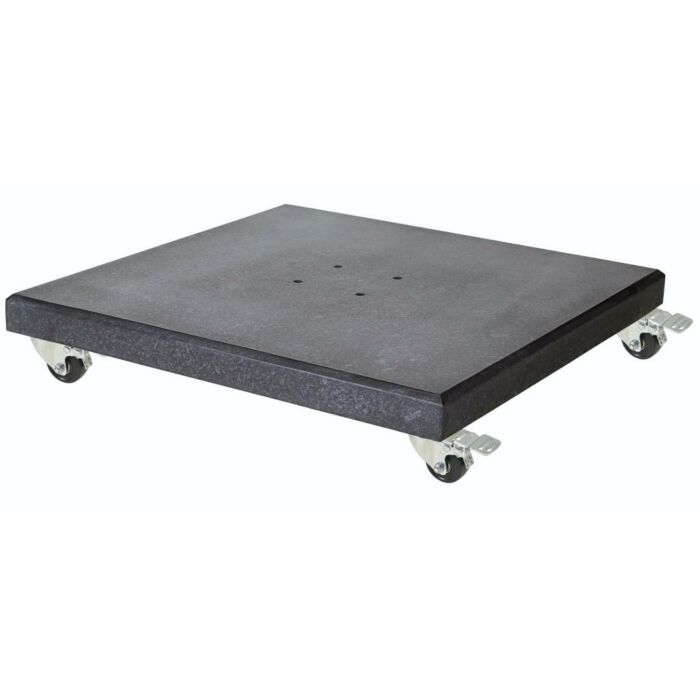 Mobiler Sonnenschirmsockel Modena 90kg Granit schwarz - Platinum