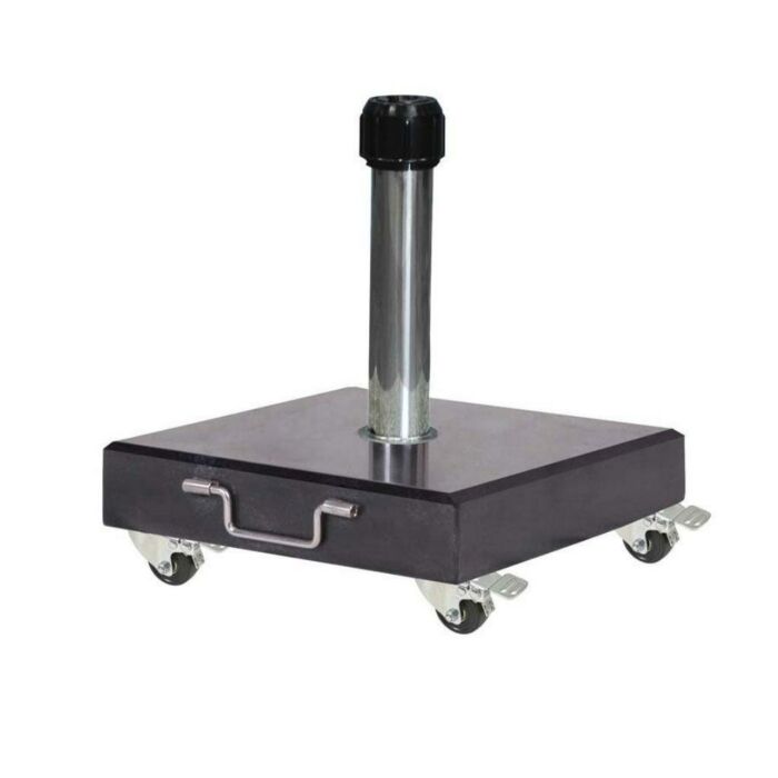 Sonnenschirmständer Rome 40kg Schwenkbare Räder Granitschwarz - Platinum