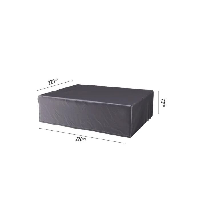 Lounge-Set Abdeckung L 220 cm schwarz - Platinum