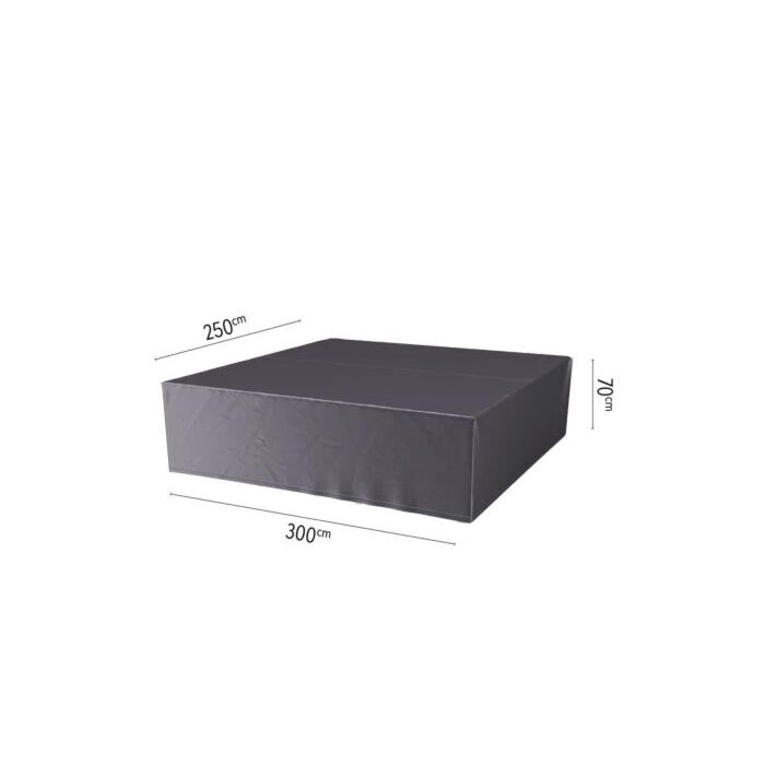Lounge-Set Abdeckung L 300 cm schwarz - Platinum