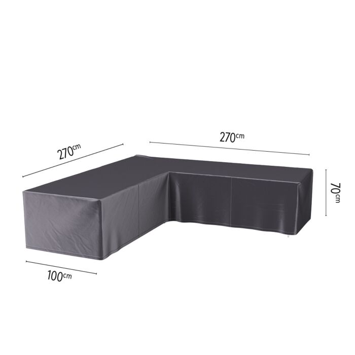 Lounge-Set Abdeckung L 270 cm schwarz - Platinum