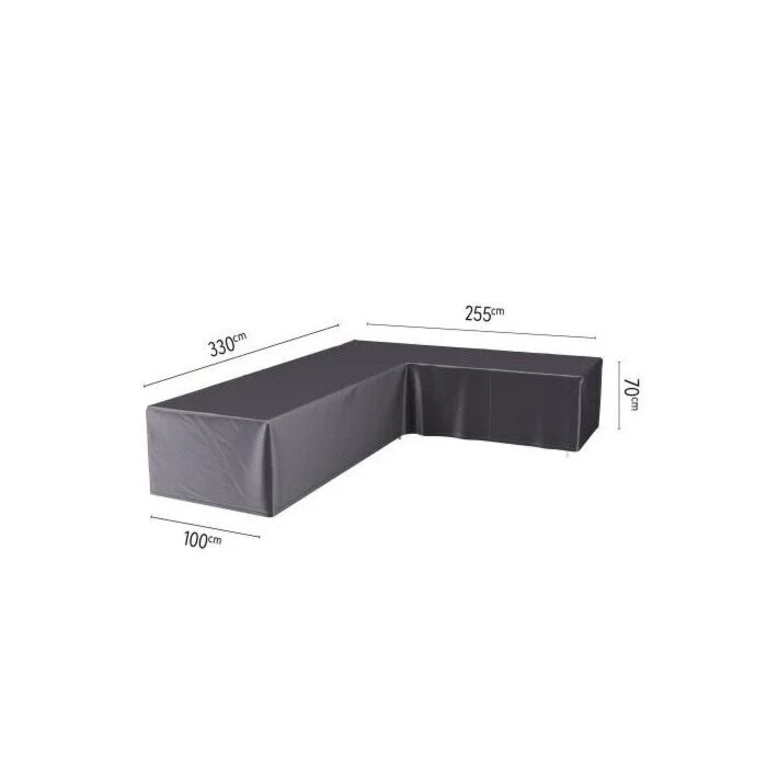 Lounge-Set Abdeckung L 330 cm Rechts schwarz - Platinum