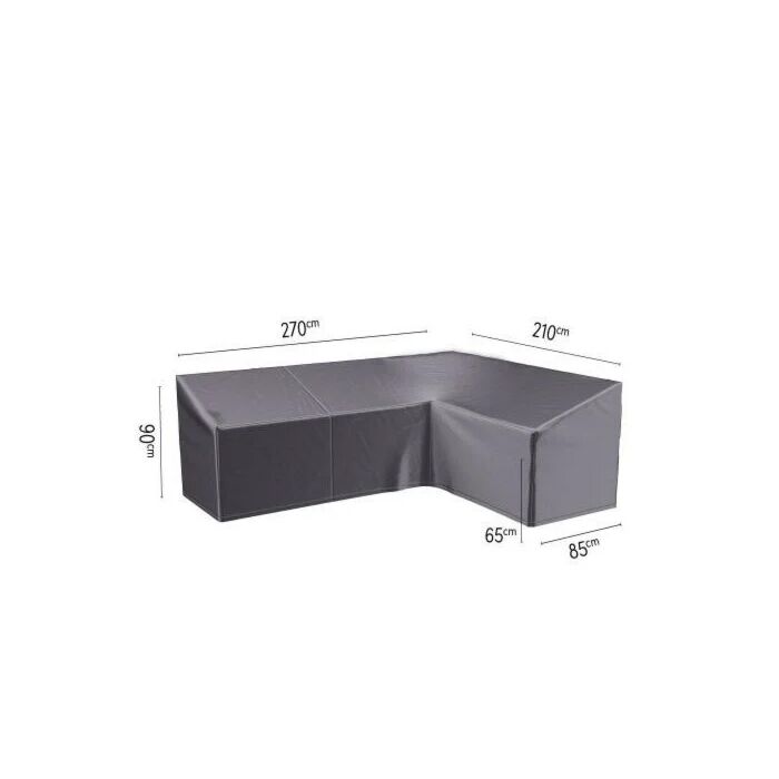 Lounge-Set Abdeckung L rechts  270 cm HB schwarz - Platinum