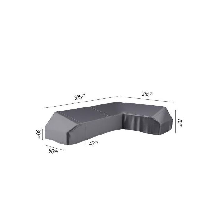 Abdeckung für Lounge-Plattform L 325 cm Rechts schwarz - Platinum Abdeckung für Lounge-Plattform L 325 cm Rechts schwarz - Platinum
