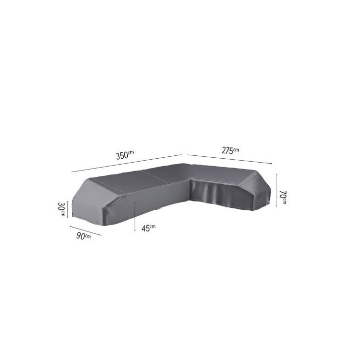 Abdeckung für Lounge-Plattform L 350 cm Rechts schwarz - Platinum Abdeckung für Lounge-Plattform L 350 cm Rechts schwarz - Platinum