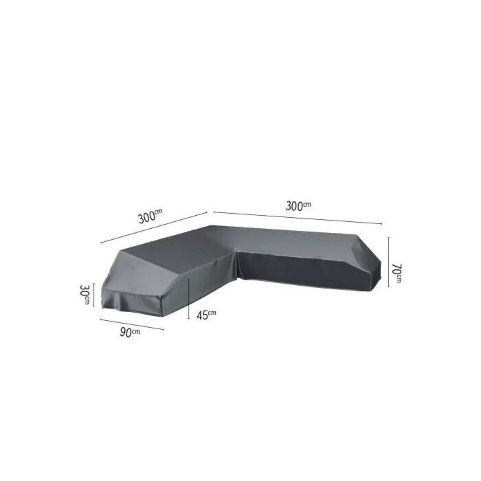 Liegeflächenbezug L 300 cm schwarz - Platinum Liegeflächenbezug L 300 cm schwarz - Platinum