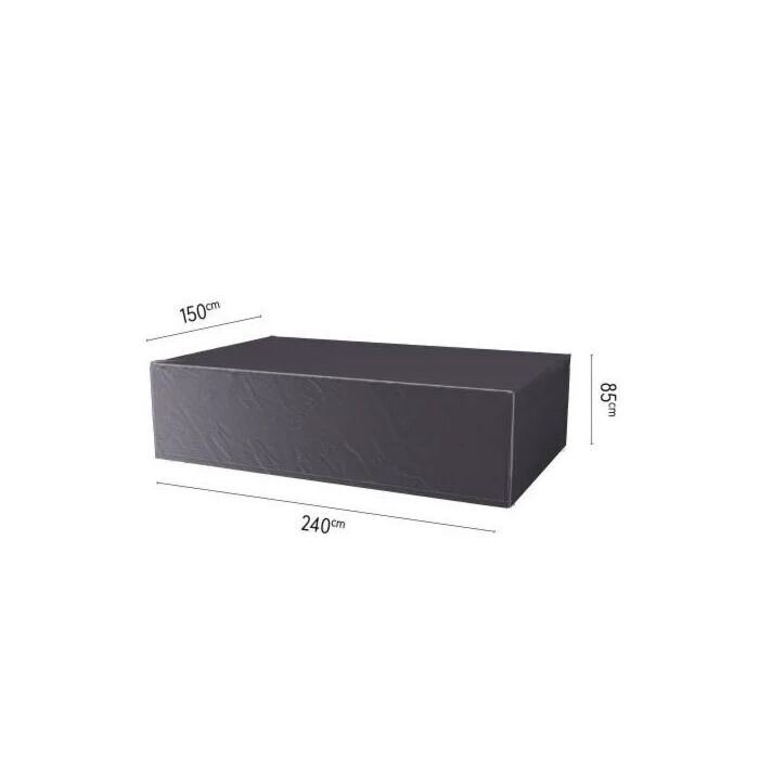 Abdeckung für Gartengarnitur L 240 cm schwarz - Platinum