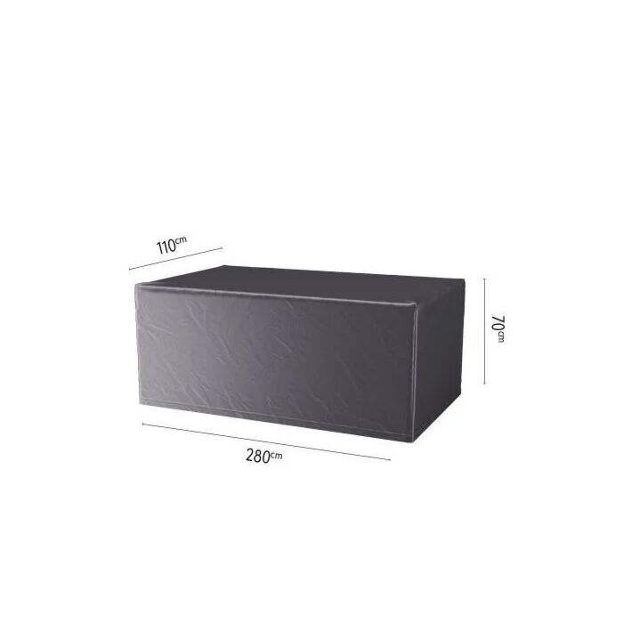 Loungeset Abdecktisch L 280 cm schwarz - Platinum Loungeset Abdecktisch L 280 cm schwarz - Platinum