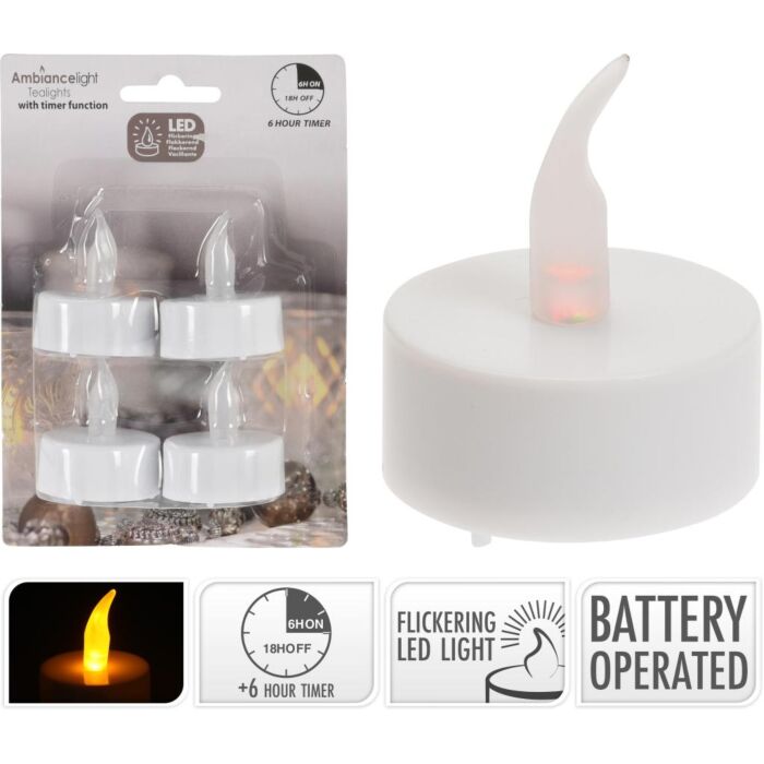 LED Teelichter Set mit 4 Stück