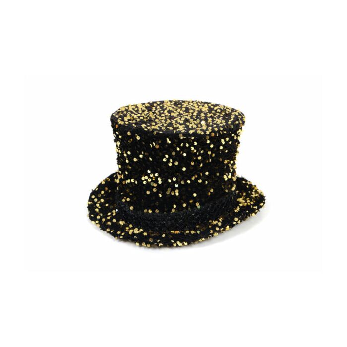 Luxus Zylinder Pailletten Gold Luxus Zylinder Pailletten Gold