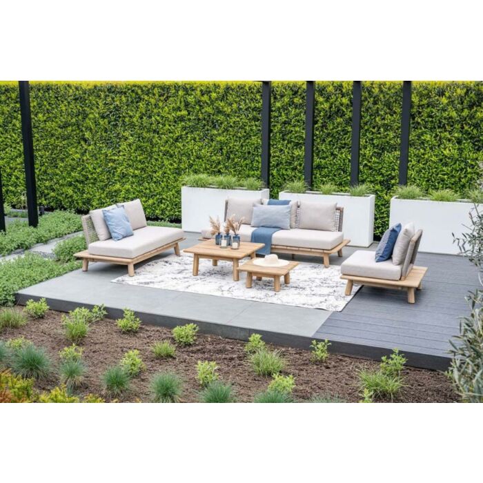 Sofa lunar 2-Sitzer Akazie grau - Garden Impressions