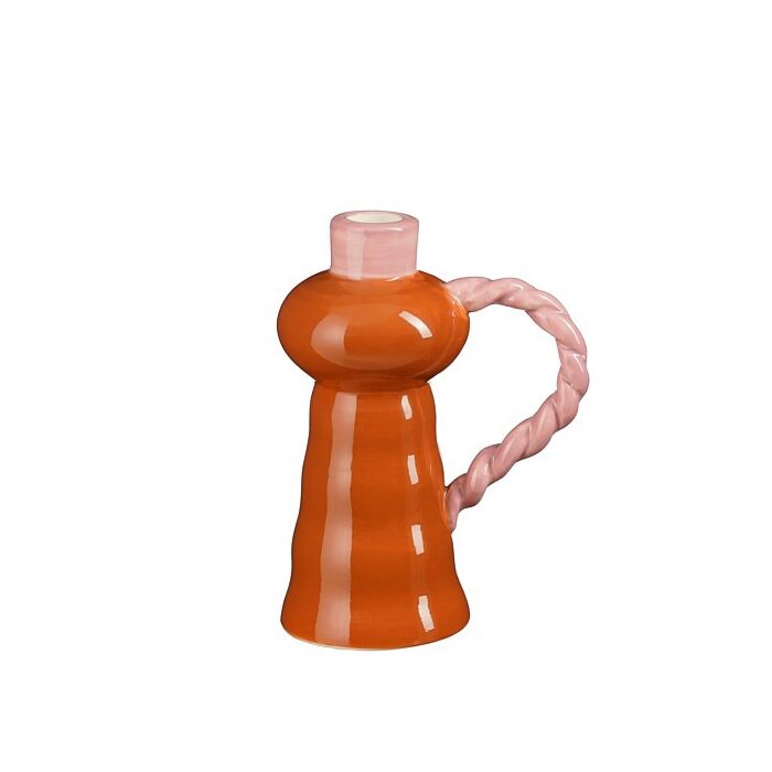 Kerzenleuchter Viva orange 17 cm - Mica