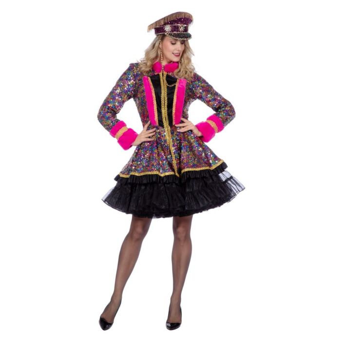 Luxuriöse Paillettenjacke mehrfarbig Größe 42